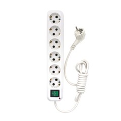 Фильтр сетевой 6 розеток, ПВС 3х1 мм?, 16А, с/з, 2м (Very) 89-0-262