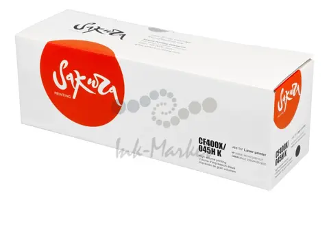 Картридж Sakura CF400X/045HBK для HP, Canon LJ M252n, M252dn, MFP277dw, 277n и LBP-610C/MF-630C, черный, 2800 к.
