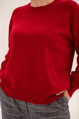 Женский Свитер из итальянского полумериноса Размер М-L Красный