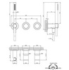 Gessi Habito UNITO 70038#149 Смеситель для душа с гарнитуром, внешняя часть, Finox Brushed Nickel