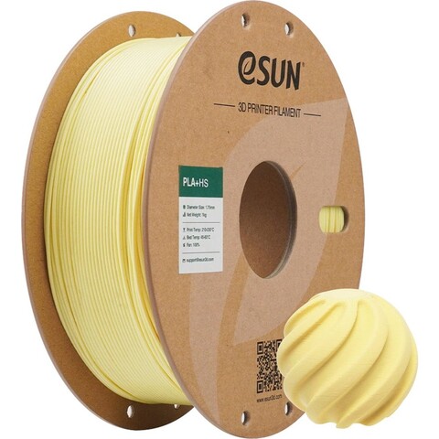 Пластик для 3D-печати eSUN PLA+HS, 1,75 мм, 1 кг, миндально-жёлтый, PLA+HS175O-AY1P1