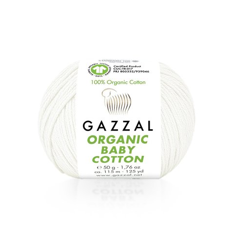 Пряжа Gazzal Organic Baby Cotton 415 белый