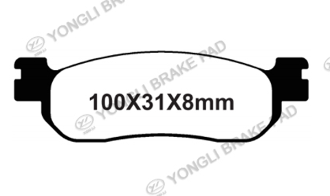 YL-F027 Тормозные колодки дисковые мото YONGLI Organic (FDB2083P)