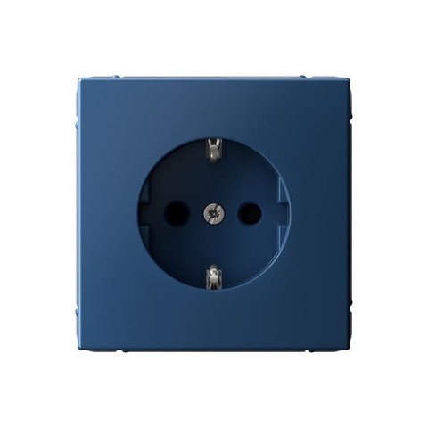Розетка электрическая 2К+З со шторками 16А 250 В. Цвет Аквамарин. Systeme electric серия ArtGallery. GAL001145S