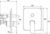 Рабочее тело смесителя скрытого монтажа RB 072.50 R-box Vari (FLAT)