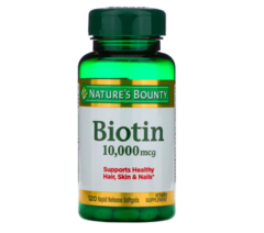 Nature's Bounty, Биотин, 10,000 мкг, 120 желатиновых капсул с быстрым высвобождением