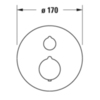Duravit C.1 Смеситель термостатический для душа скрытого монтажа (наружная часть круг) с запорным клапаном, цвет: хром C14200016010