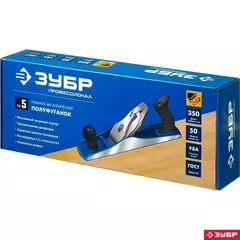 ЗУБР Полуфуганок, 350 х 60 мм, №5, металлический рубанок, Профессионал (18505-35)