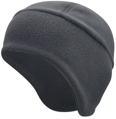 Шапка флисовая с ушками Skully Elastic Fleece Ear Hat dark grey
