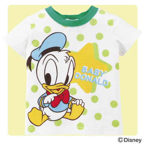 Футболка детская в горох с принтом Baby Donald