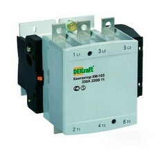 22165 Контактор 500А 380В АС3 1НО+1НЗ КМ-103 DEKraft