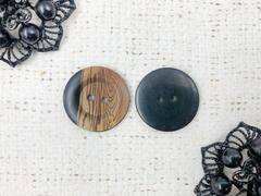 Пуговицы, d 2,1 см, коричневый с чёрным