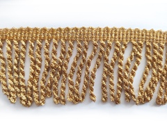 Бахрома  витая металлизированная люрекс 5.5см золото