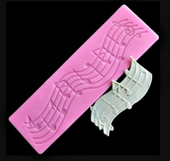 Силиконовый молд Ноты полоса