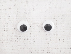 Глаза бегающие клеевые, d 15 мм