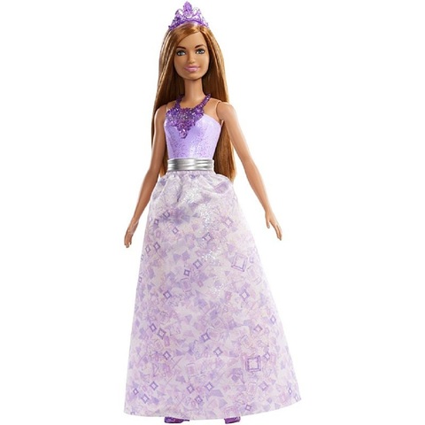 Барби Дримтопия Принцесса Брюнетка в Фиолетовом платье с Тиарой