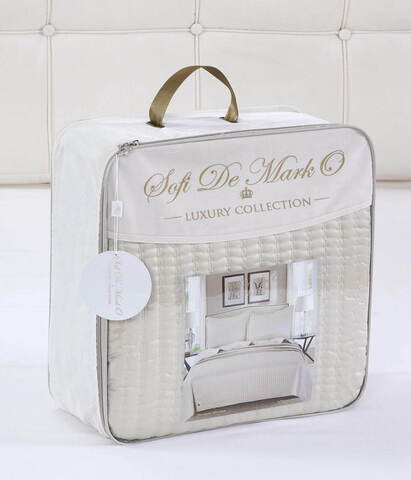 Покрывало 230x250 и 2 наволочки 50х70 Sofi De MarkO Микаэлла кремовое