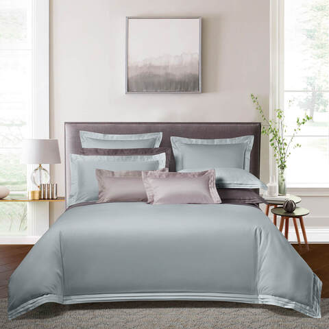 Постельное белье 2 спальное евро Sharmes Soho пастельно-синее