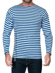 Купить настоящую тельняшку ВДВ - Магазин тельняшек.ру 8-800-700-93-18 Тельняшка летняя ВДВ (голубая полоса) ГОСТ МИНОБОРОНЫ в Магазине тельняшек