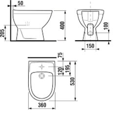 БИДЕ НАПОЛЬНОЕ JIKA LYRA PLUS