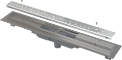 Водоотводящий желоб Antivandal с решеткой, вертикальный сток, арт. APZ1111-550L AlcaPlast фото