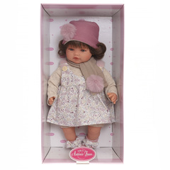 Munecas Antonio Juan Кукла озвученная Иса с шарфом, 42 см, плачет, м/н (16175)