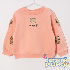 Свитшот с декором на рукавах (начес)