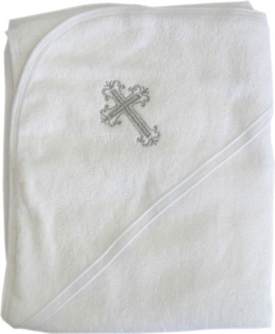 Махровое полотенце для крещения с вышивкой