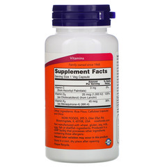 Now Foods, Витамины D3 и K2, 120 растительных капсул