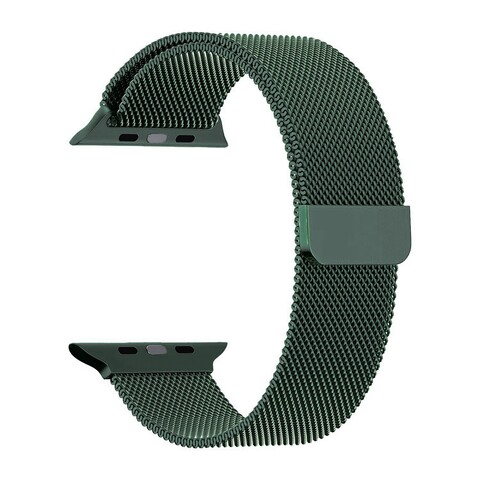 Металлический ремешок Миланская петля Milanese loop 38 мм / 40 мм / 41 мм для Apple Watch (Изумрудный)