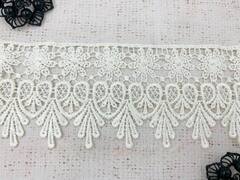 Кружево плетеное, ш. 8,5 см, молочный