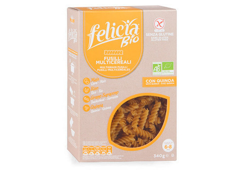 Паста 4 злака "Фузилли" Felicia Bio, 340г