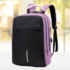 Çanta \ Bag \ Рюкзак  USB Charging Computer,  Business, Laptop, Travel Backpack pink