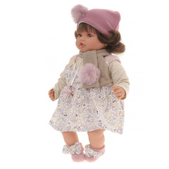 Munecas Antonio Juan Кукла озвученная Иса с шарфом, 42 см, плачет, м/н (16175)