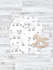 Пелёнка-кокон Mjölk Овечки, уценка