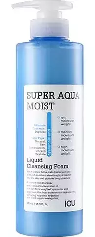 Welcos Iou Super Aqua Moist Cleansing Foam Пенка для лица увлажняющая с гиалуроновой кислотой
