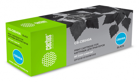 Картридж лазерный Cactus CS-CB540A CB540A черный (2200стр.) для HP CLJ CP1215, 1515, CM1312
