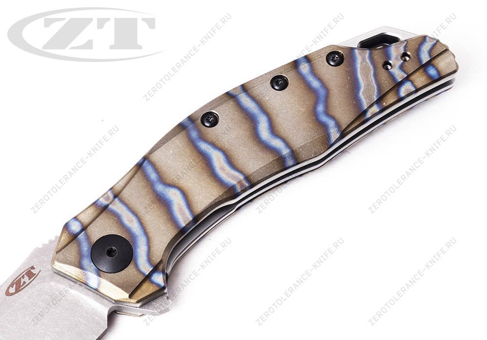 Нож Zero Tolerance ZT0357TS Custom Anodized Tiger Stripe SALE - фотография 
