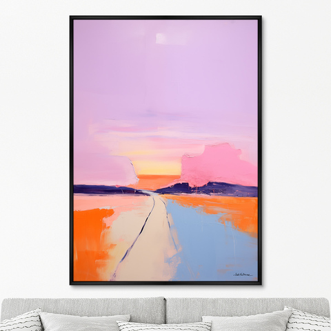 ArtNoMore - Репродукция картины на холсте Landscape collection, Purple and pink, No 2, 2024г.