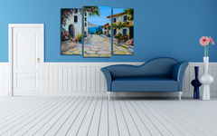 Модульная картина "Улочка к морю"