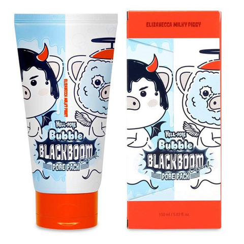 Elizavecca Hell-Pore Bubble Blackboom Pore Pack - Маска кислородная для очищения пор