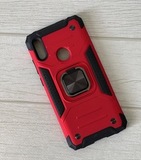 Противоударный чехол Strong Armour Case с кольцом для Huawei Y6 2019 / Y6 Pro 2019 / Y6 Prime 2019 (Красный)