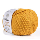 Пряжа Gazzal Baby Cotton 3447 горчица