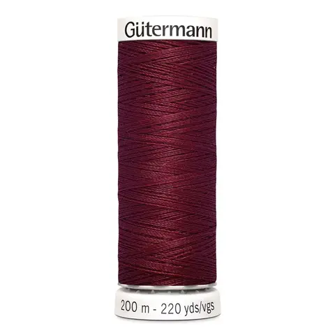 Нить Sew-All 200 м, Gutermann, 368 бордо