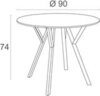 Стол пластиковый Siesta Contract Max Table Ø90, черный