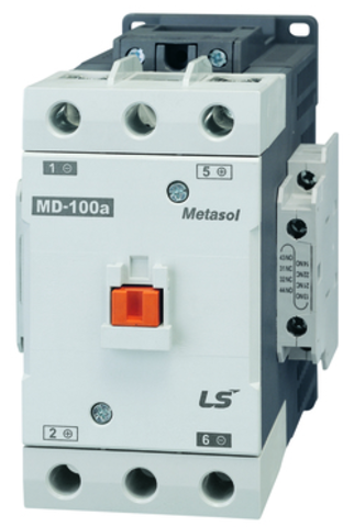 2-полюсный контактор постоянного тока MD-100a AC220V 50/60Hz Screw 2a2b