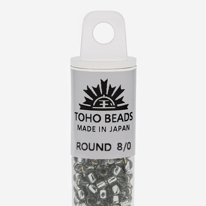 Японский бисер TOHO Round 8/0 (№29), с внутренним серебрением, прозрачный