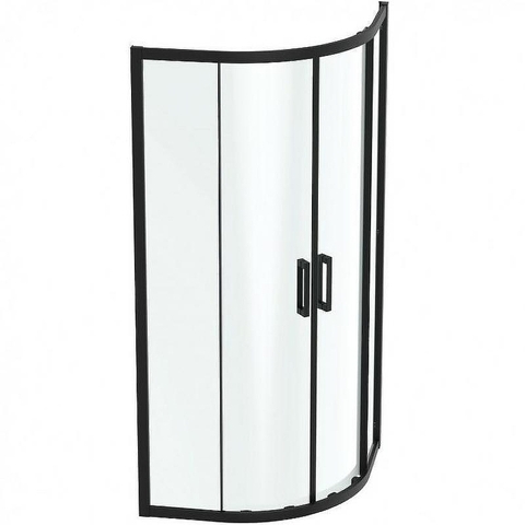 Ideal Standart K9251V3 CONNECT 2 Corner Quadrant Душевое ограждение 90х90 см (полный комплект), раздвижные двери. Высота 195 см, радиус 55 см, безопасное прозрачное стекло 6 мм, антиизвестковое покрытие Ideal Clean, алюминиевый профиль Silk Black, ру