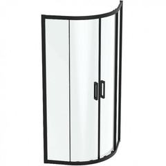 Ideal Standart K9251V3 CONNECT 2 Corner Quadrant Душевое ограждение 90х90 см (полный комплект), раздвижные двери. Высота 195 см, радиус 55 см, безопасное прозрачное стекло 6 мм, антиизвестковое покрытие Ideal Clean, алюминиевый профиль Silk Black, ру фото