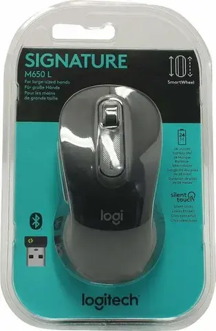 Мышь Logitech M650 Large графитовый оптическая 4000dpi silent беспров. BT/Radio USB 5but (910-006236)